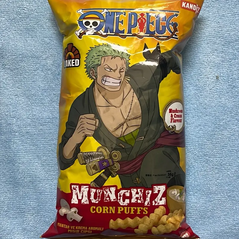 ONE PIECE MUSHROOM & CREAM FLAVOR CORN PUFFS