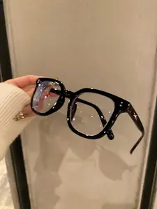 Black Warrior Series Blue Light Blocking Frames Eyeglasses Retro Clear View for Eye Protection Computer Gaming Stylish Lightweight Eyewear