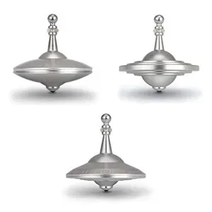 UFO Tops | Metal Spinning Tops | Andromeda Series Collector 3-Pack Set (Cosmic Silver)