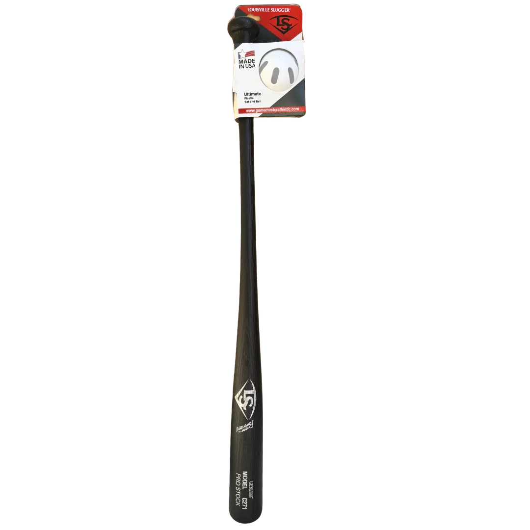 Louisville Slugger C271 Plastic Bat & Ball Set — 33" Youth Training Bat for Backyard Baseball