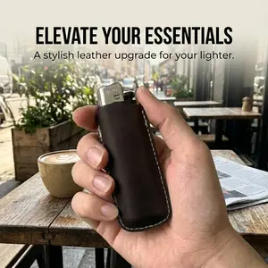 Compatible Bic J6 Full Size Lighter Case, High-End Leather Lighter Box Cover, Fashionable Durable Design, 1 Piece Pack