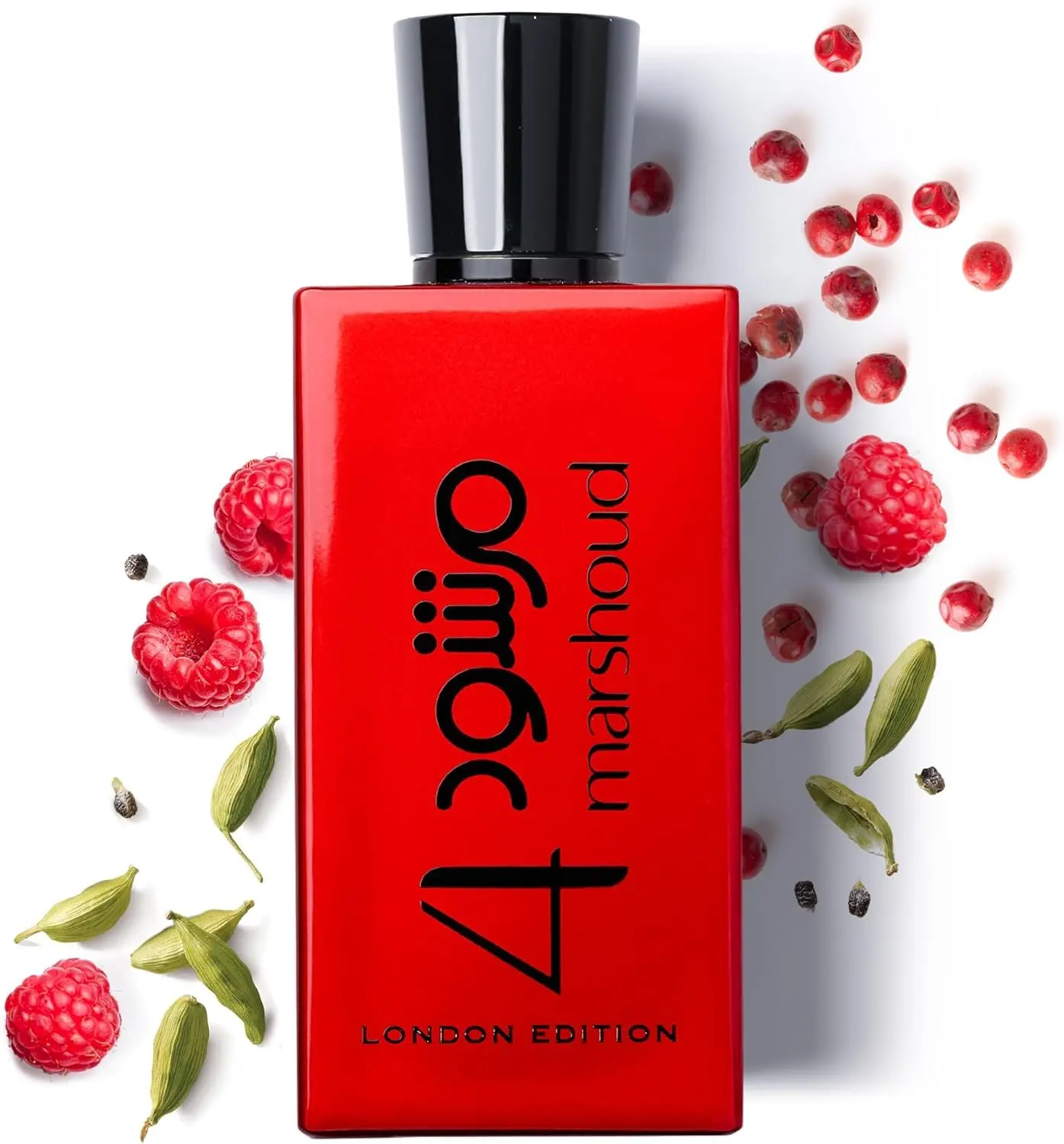 Atyab Al Marshoud - Marshoud 4 (Red) Eau de Parfum 100ml, Luxurious Unisex London Edition Arabic Perfume for Men & Women with Amber, Pink Pepper, Cardamom, & Raspberry - Long Lasting Perfume for Women