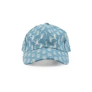 Markia Light Denim Rhinestone Trucker Hat