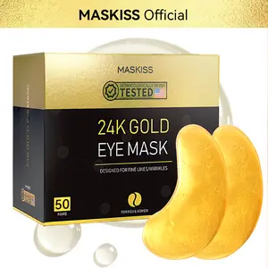 [MASKISS Official]24k Gold Under Eye Patches Collagen Skin Care Products,Hydrating Brightening & Firming Eye StickerEye Patches for Puffy Eyes,eye masks for dark circles and puffiness