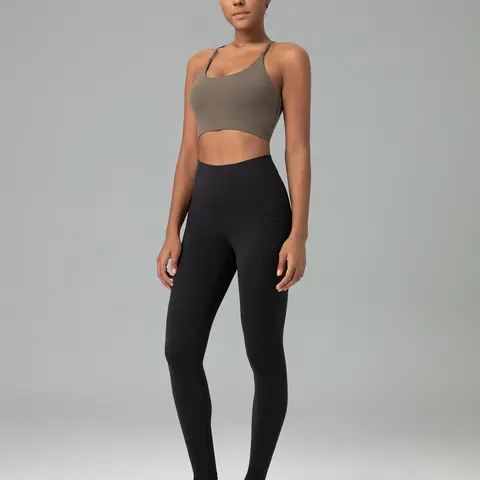 Colorfulkoala Women's Dreamlux High-Waisted Thermal Leggings - Solid Color, Buttery Soft, Stretchy, Breathable, Moisture-Wicking, Side Pockets - Ideal for Workout, Lounge (Back to School Shopping)