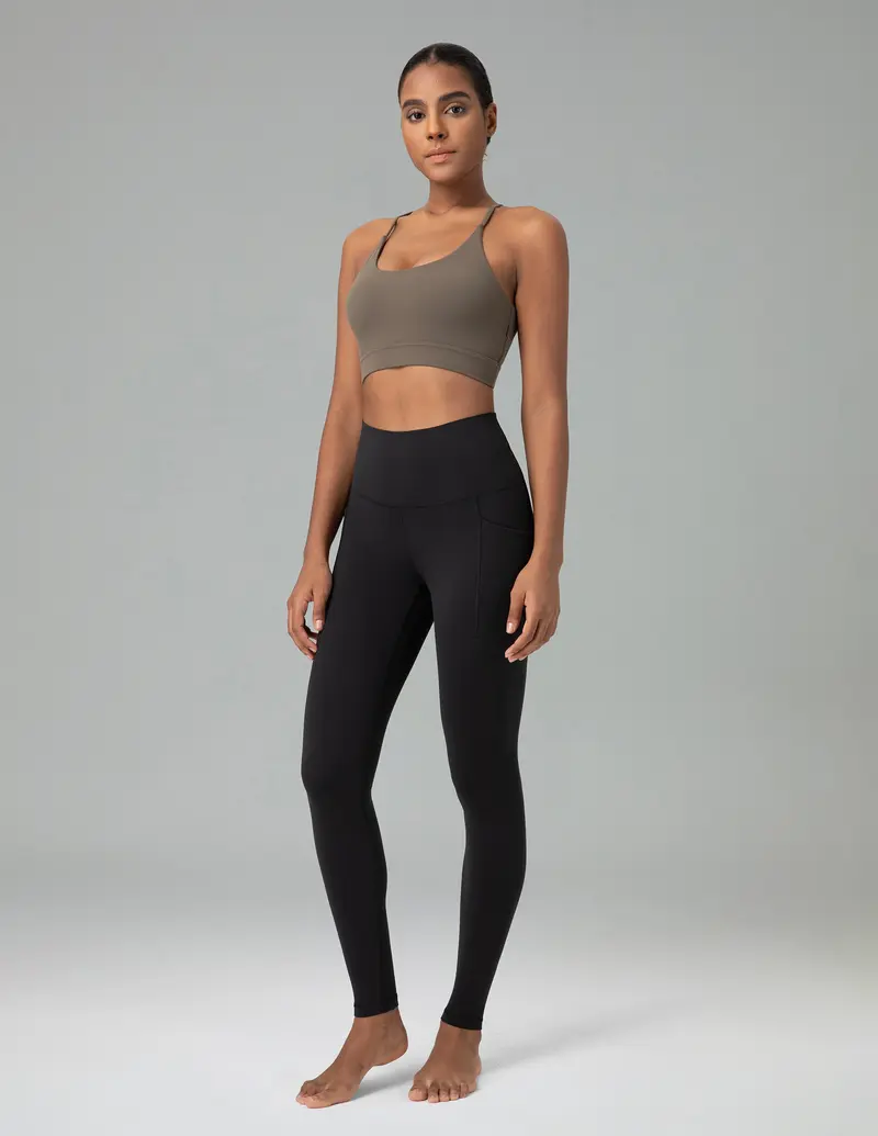 Colorfulkoala Women's Dreamlux Side Pockets Thermal Buttery Soft Leggings legs | Solid Color High Waisted Yoga Pants | Comfortable Stretchy Breathable and Moisture-Wicking | Perfect for Workout Fitness Running and Lounge