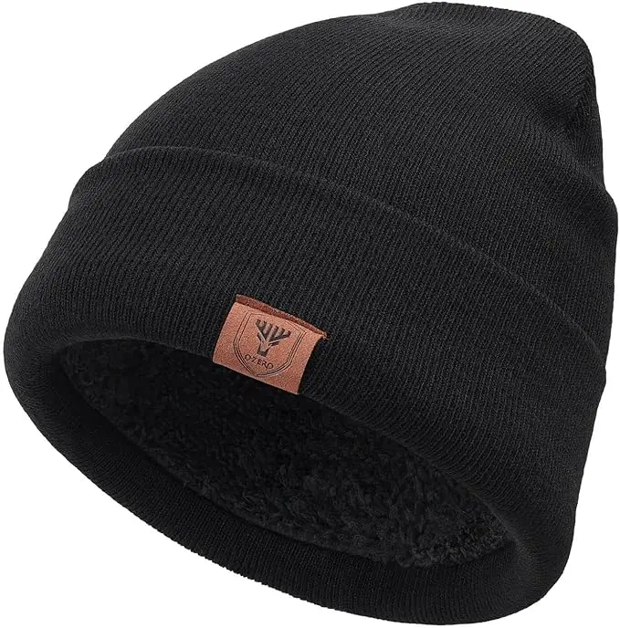 OZERO Fleece Fabric Beanie Hat for Men & Women, Fashionable Slouchy Knit Cap, Thermal Warmth for Winter & Cold Weather Activities, Fleece Fabric Hats, Style, Baroque, Stylish Accessories