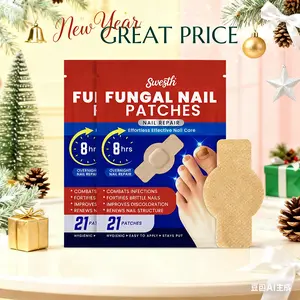 Swesth Fungal Nail Patches 21 Pcs Nighttime Toe Nail Treatments for Damaged Nails Overnight Repair Care Hygienic Easy to Apply
