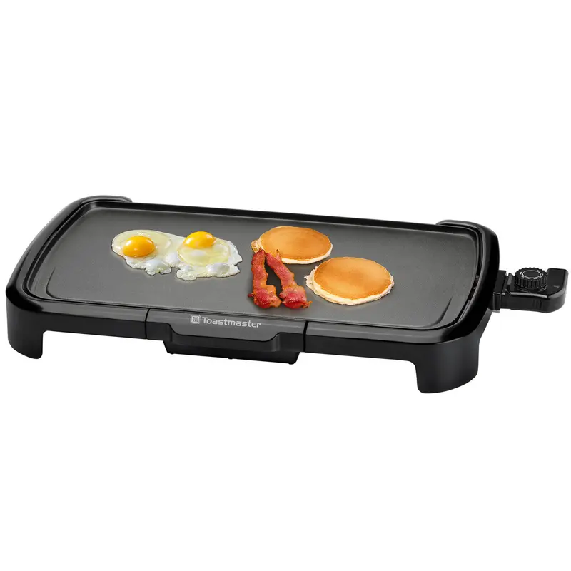 Toastmaster Electric Tabletop Griddle Grill - 10" x 20" Corded All Purpose Grilling Nonstick Coating Kitchen Multifunctional Table Top Griddles with Adjustable Controls, Drip Tray