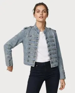 Military Style Denim Jacket