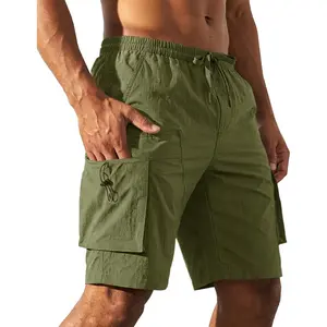 Runcati Mens Cargo Shorts Hiking Quick Dry Lightweight Shorts Casual Summer Outdoor Sports Short Pants