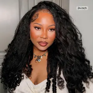 CurlyMe 3 In 1 Half Wig Kinky Straight Glueless Install Half Wig With Spiral Curly Ends