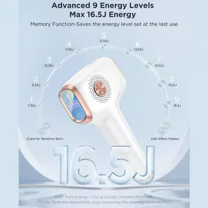 IPL Hair Removal with Ice Cooling Care Function for Women,Long-Lasting Results,999,999 Flashes Painless Hair Removal, Hair Removal Device for Armpits Legs Arms Bikini Line,Corded