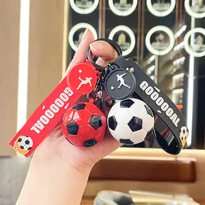 Cartoon Creative Sports Ball Football Keychain for Car, Men's Trendy Exquisite Couple Keychain, Bag Pendant