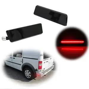 2pcs Smoked Red LED Rear Bumper Side Marker lamps Lights For 2010 2011 2012 2013 Ford Transit Connect,Replace OEM 9T1Z-15A201-A 9T1Z-15A201-D