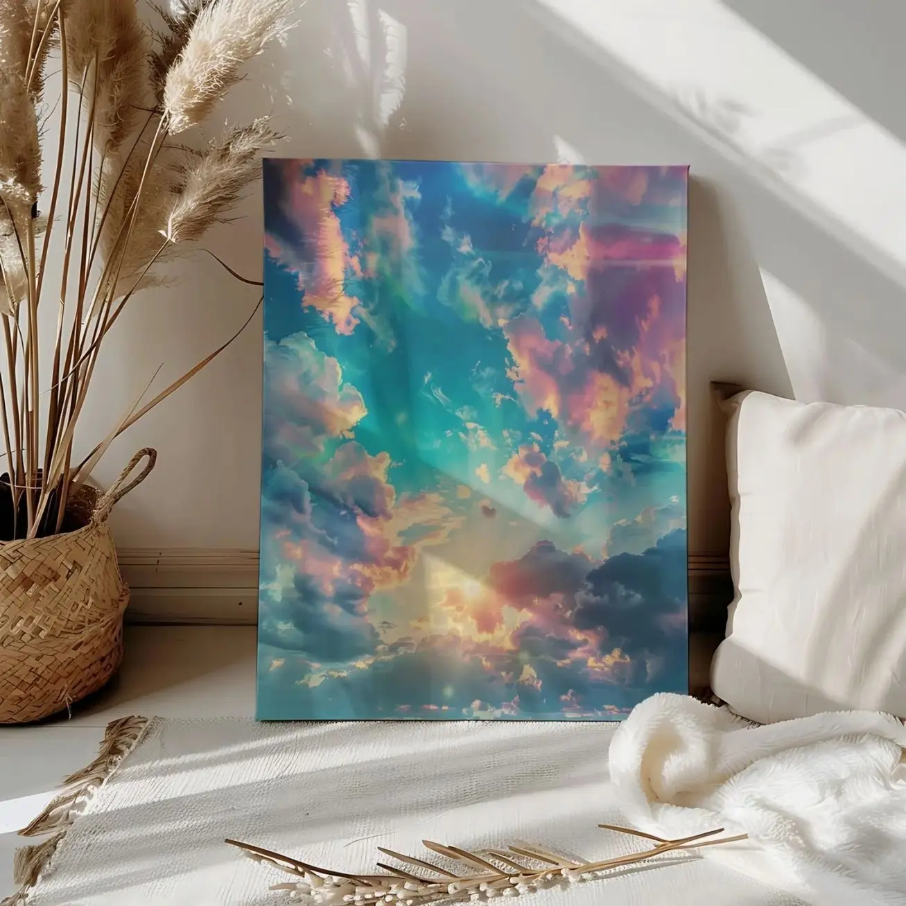 Healing Series Sky Paint by Number Adults Sky Pink Clouds Color Acrylic Paint Numbers Kit Bedroom Wall Art Canvas Paint Sky Lover Gift