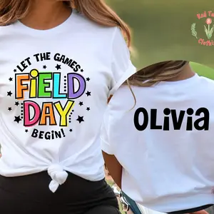 [SEND CUSTOM NAME VIA CHATBOX] Personalized Field Day Shirt, School Game Day Shirt, Funny Teacher Shirt, End Of School Year, Let The Games Begin Shirt,  Gift Shirt