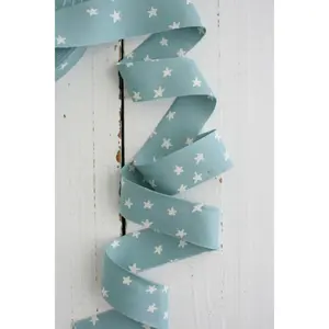 Starry Soft Blue Bessie Pearl Bias Binding 2.5"