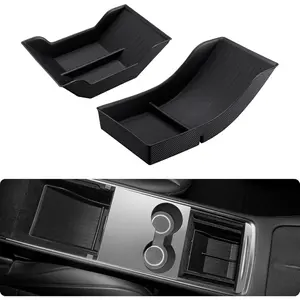 BASENOR Lower Center Console Organizer Tray for Model Y Model 3 (Proprietary Design) Bottom Storage Box Fit 2021-2024 Model Y 2021-2023 Model 3