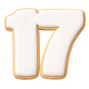 Number 17 Plastic Cookie Cutter
