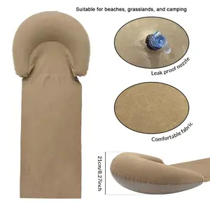 Portable Beach Mat with Inflatable Headrest, Anti-Sand Outdoor Pad, Foldable Waterproof Sleeping Pad, Ideal for Camping and Picnics