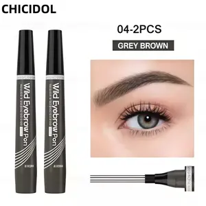 Four-pronged eyebrow pencil, four-end, long-lasting, non-smudged, water-resistant, anti-smudged eyebrow pencil