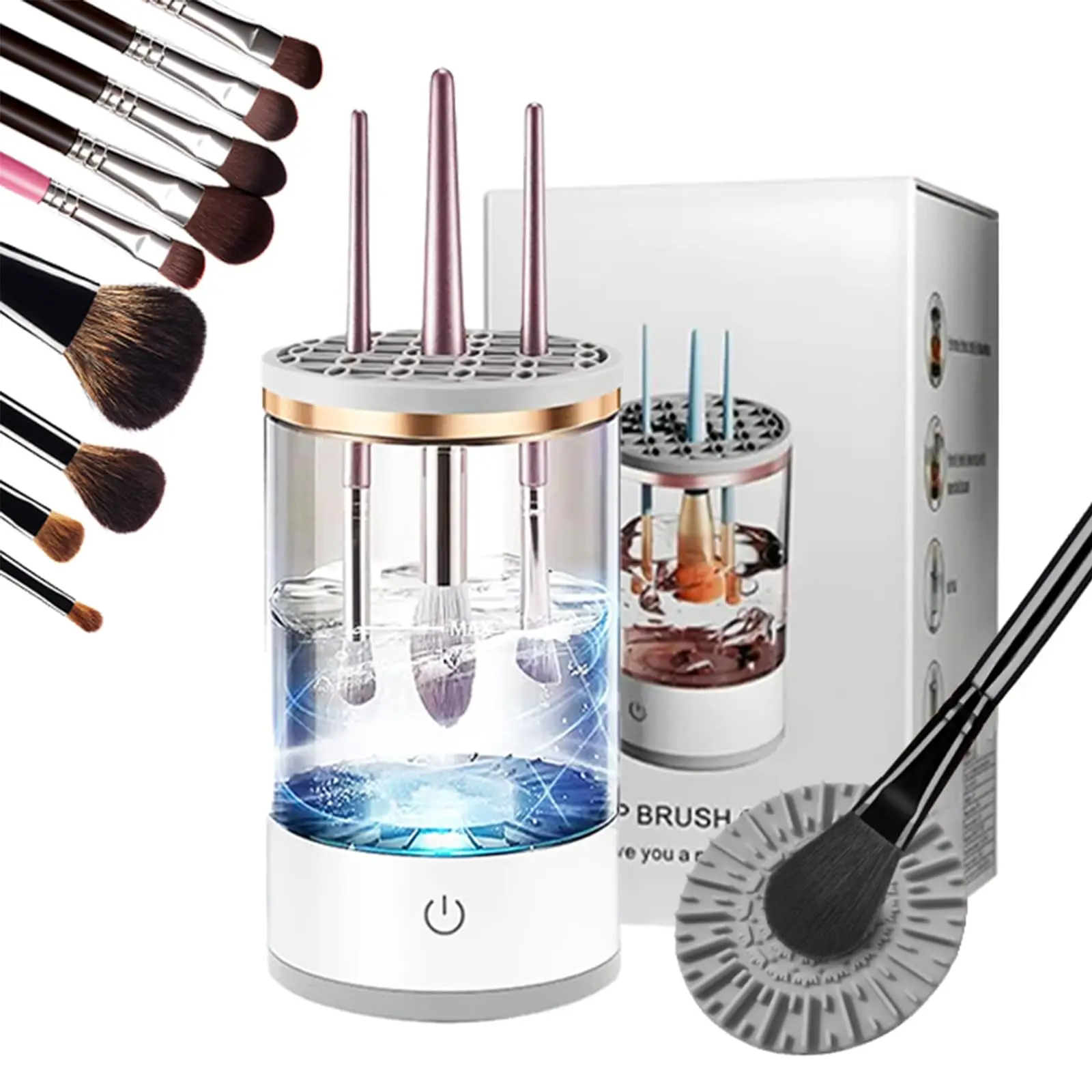 Portable USB Makeup Brush Cleaner，white makeup brushes，waterproof makeup sealer，lalo gummy bear，anniversary gift，clear makeup bag，Automatic Makeup Brush Cleaning Tool, Fast & Efficient Deep Cleaning, Portable for Travel & Home Use，Anniversary gift