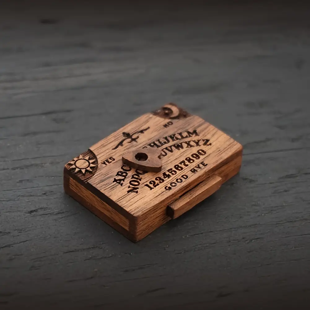 Mini Wooden Spirit Board Drawer, Home Decor Ornament, Collectible Home Decor, Wood Craftsmanship, 1pc Micro Spiritual Box, Furniture Decoration, Home Decor Accessory, Decorative Home Ornament, Decoration Items