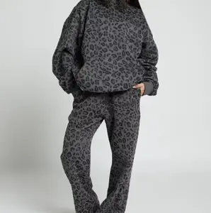 Comfort Black Camo Panther Hoodie and Sweatpants, Unisex Lightweight Cheetah Design Print Full Set for Men Women Suit, Streetwear Outfits 2025, Perfect Gift