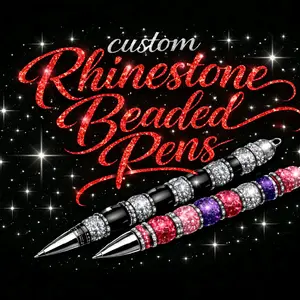 Custom Rhinestone Beaded Pens with Sparkling Gemstone Accents for Stylish Writing Daily Use Versatile Use