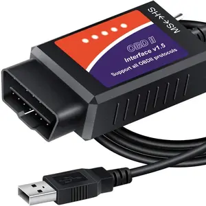 2025 FORScan ELMConfig FDS ELM327 V1.5 OBD2 Scanner Adapter USB Diagnostic Tool Cable for Ford F150 F250 F350 F450 Hidden Functions Enable with Toggle Switch