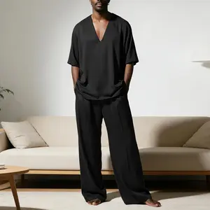 INCERUN Men's Pure Lust Sheer Hooded Tank Top Deep V Vampire Rave Festival Fit