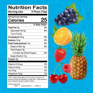 ZOLLIPOPS Lollipops, Holiday Sugar Free Candy, with Natural Fruit Flavor, Keto, Vegan 5.2 oz
