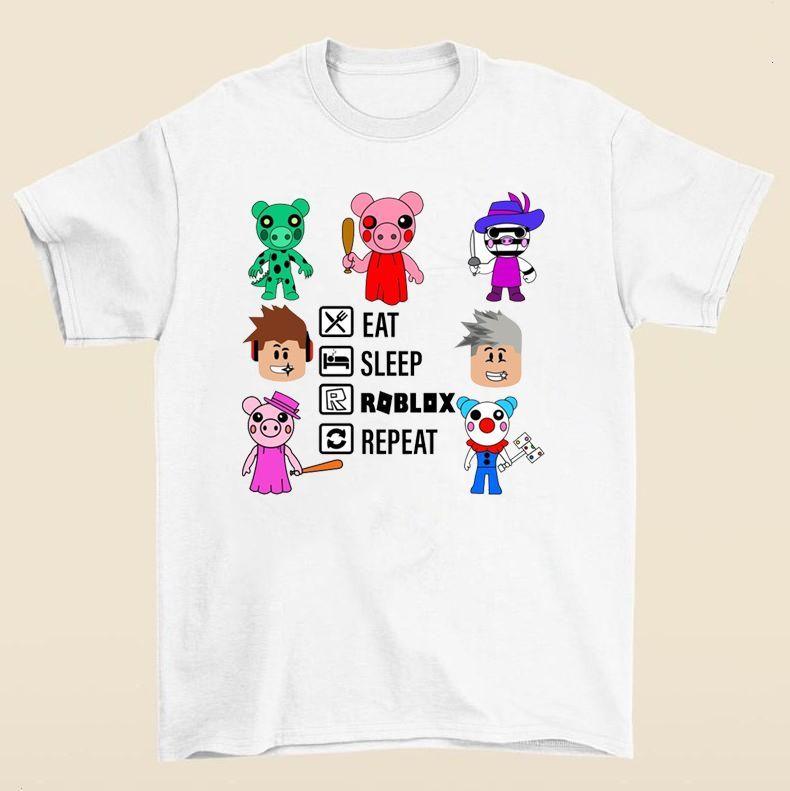 Piggy Roblox Eat Sleep Roblox Repeat Graphic Tee Gamer Meme Shirt