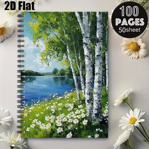 1pc Spiral Coil Notebook 5.7x8.26 Inch, Premium Lined Pages, Durable Binding, Perfect for Camping Journal, Travel Diary, Outdoor Adventure Log, Nature Exploration Notes, Ideal Gift for Hikers, Campers on Thanksgiving, Christmas, Birthdays [2D] Fl