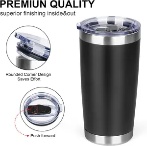 Tumbler 20oz Stainless Steel Vacuum Insulated Tumbler Drinkware Flasks Mug Lid Insulation Portable Bottled Water Bottles