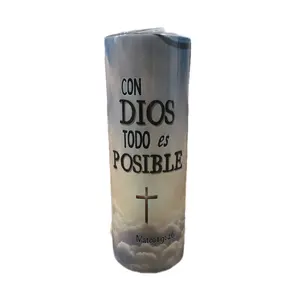 Tomato "Con Dios Todo es Posible" Mateo 19:26 Personalized Tumbler with Stainless Steel Straw, Durable Design & Name Option Available - Customized, Drinkware