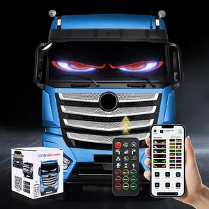 Trendy LED Soft Screen Display, 60cm Multi-Mode DIY Remote Control APP Controlled Car Side Glass Decorative Light Matrix, Truck, LED Lights