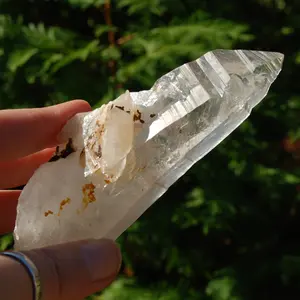 4.8" Tessin Habit Colombian Lemurian Seed Crystal Starbrary Laser, Optical Rainbow Filled Devic Temple, Boyaca