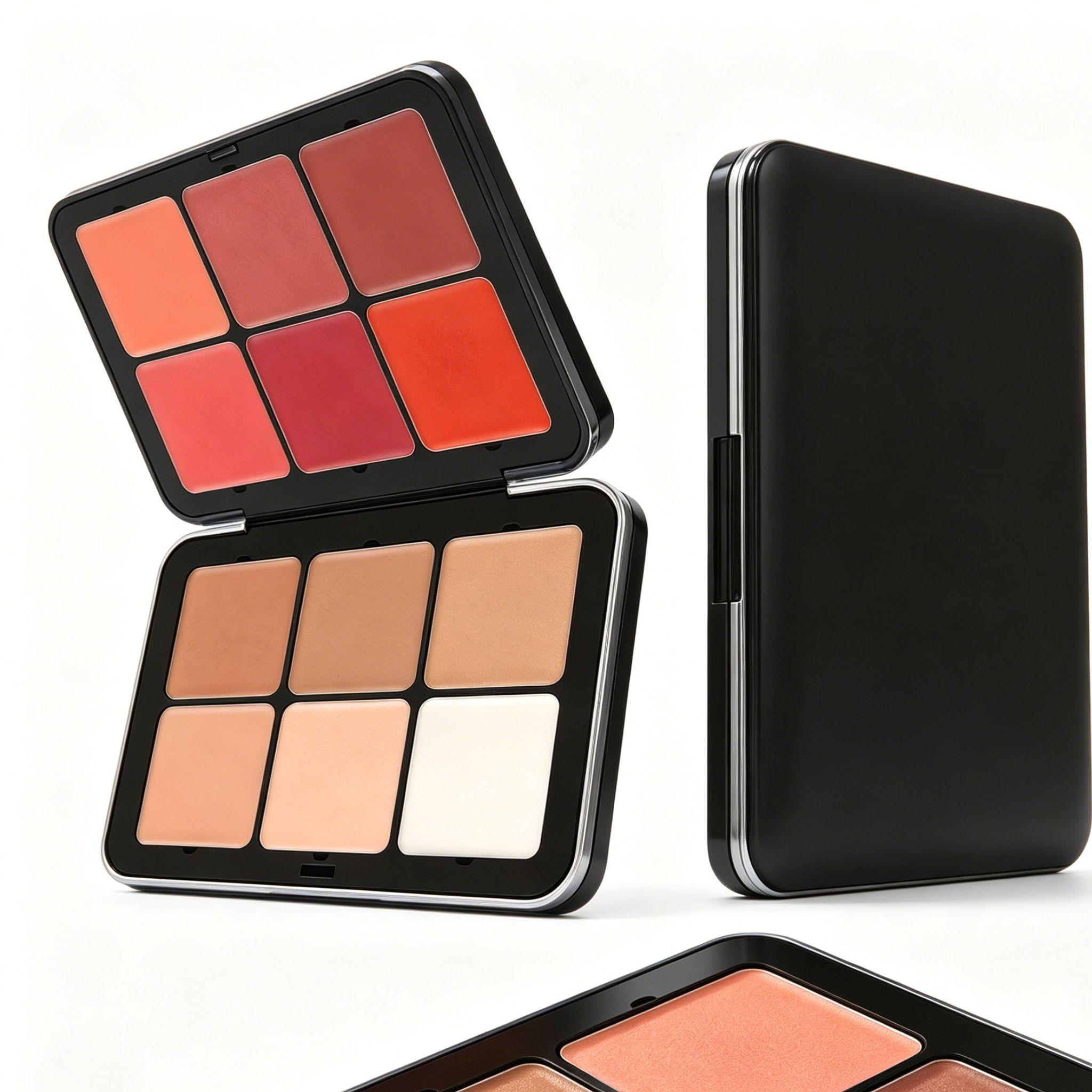 12 Color Cream Makeup Palette, Blush Contour Concealer Highlight Kit, Blendable Multi Use Face Palette for Daily Soft Glam