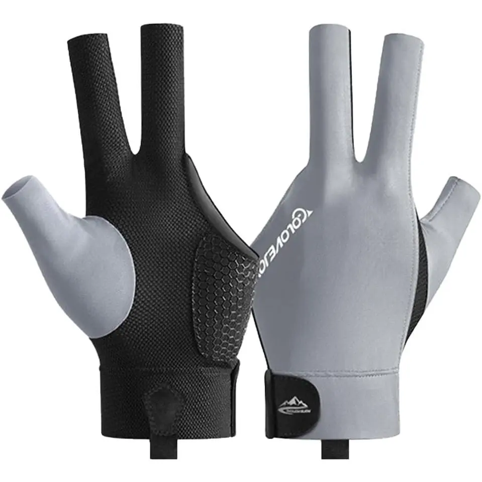 Pool Glove Left Hand, Billiards Glove, Billiard Pool Gloves for Left Hand 3 Finger, Snooker Cue  Glove Popular Sizes for Men & Women