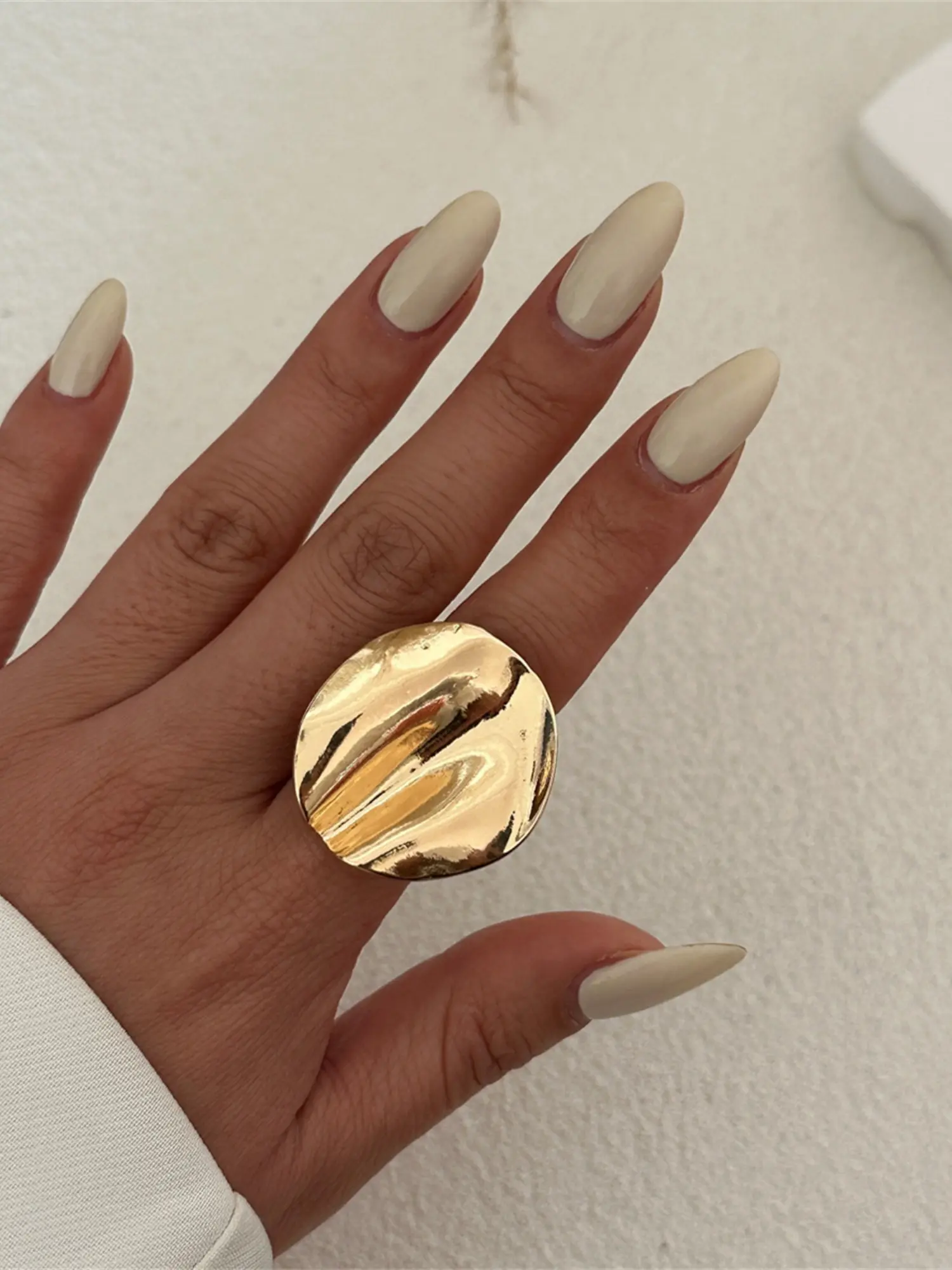 Elegant Geometric Ring Set for Women, Unique Metal Rings with Floral Design, Perfect Party Jewelry Accessories, Elegant Everyday Ring