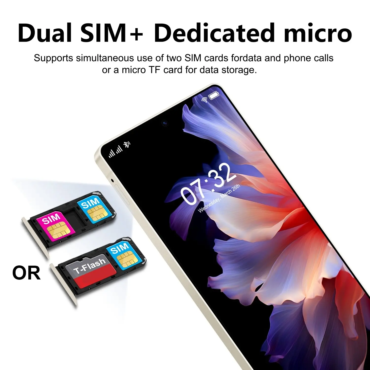 FUFFI 6.8 Inch Smart Phone, 4+64GB / 6+128GB ROM,Unlocked Phone