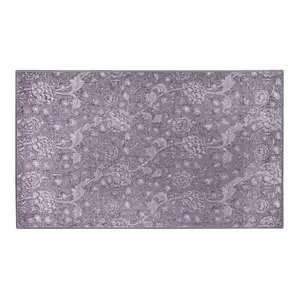 My Magic Carpet Kalini Floral Woodland Brown Machine Washable Area Rug, 3x5 Stain Resistant, Non-Slip, Waterproof