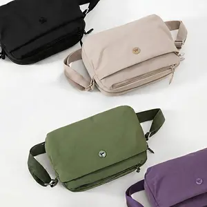 Lightweight Water-Repellent Crossbody Sling Bag Adjustable Strap Multi Zip Pockets Shoulder Pack for Daily Commute Travel Hiking College Beach Casual Sports, Trendy Street Style Aesthetic Campus Essentials outdoorfun summervibes