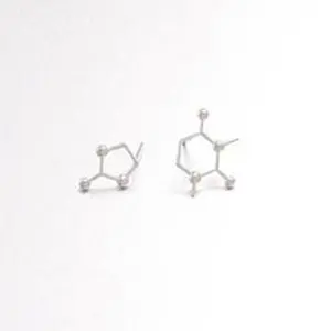 Caffeine Molecule Stud Earrings