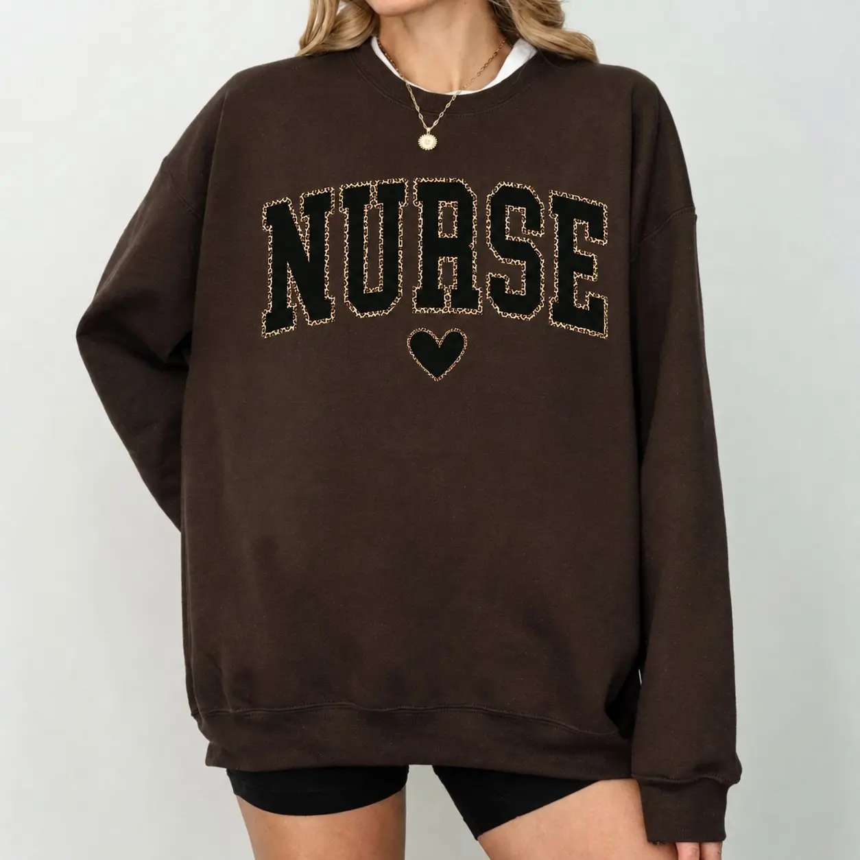 Nurse Sweatshirt, Leopard RN Shirt, Cozy Nurse Sweater, Nursing Graduation Gift, Nurse Week Appreciation Crewneck, New Nurse Gift for Healthcare Hero!