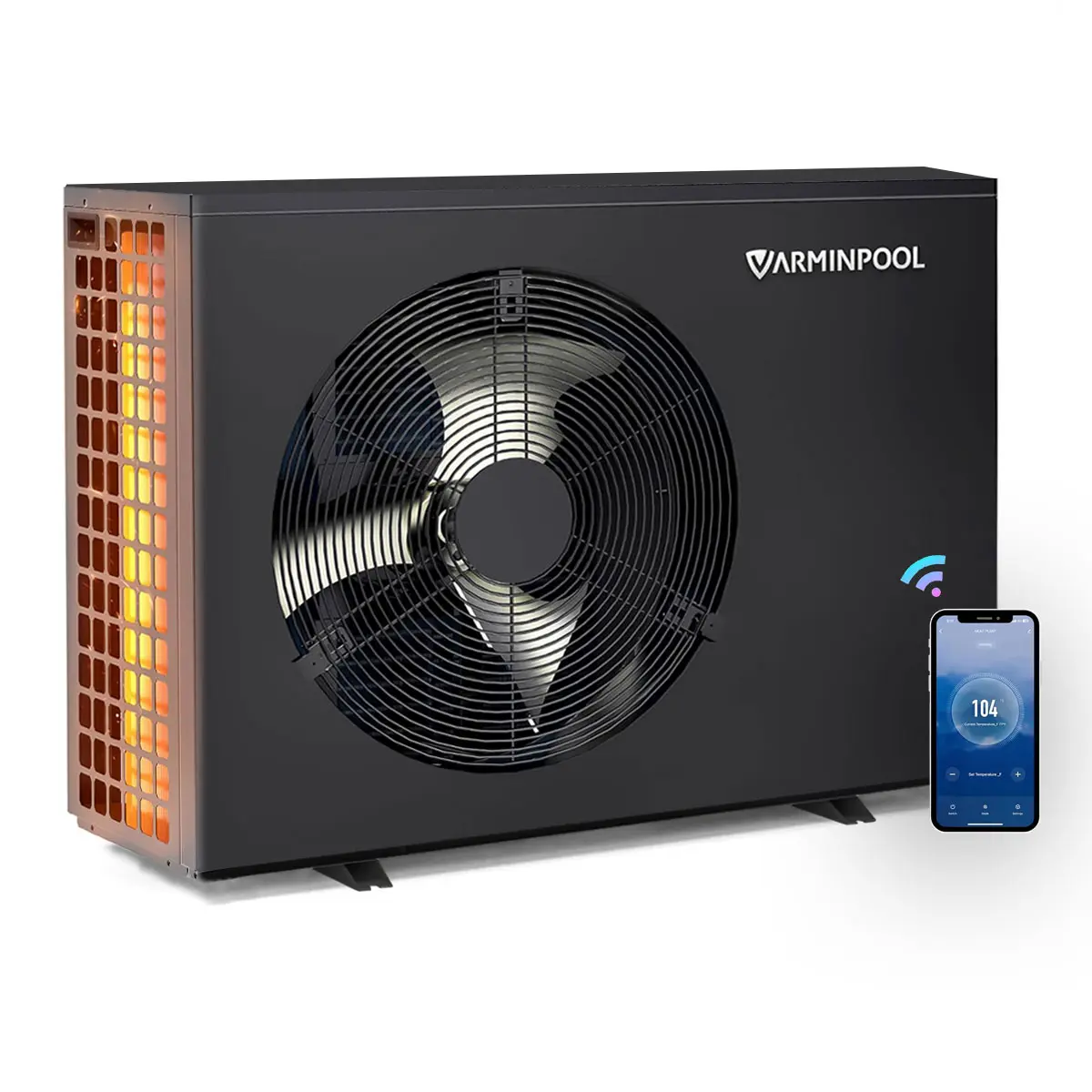 40000BTU Smart Electric Pool Heat Pump for 13,000 Gals In and Above Ground Pools, Electric Pool Heater with Timer and Control Function via Smart APP, Heat & Cool Mode, 240V