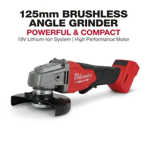 Milwaukee 125mm Brushless Angle Grinder For Ship Hull Weld Cleaning A 8500 Rpm Paddle Switch Tool M14 Arbor garage use