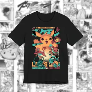 Let's Go Pikachu Shirt, P0.ke.m0n Japanese Shirt, Pikachu Shirt, Anime Manga Shirt, Game Shirt, Vintage Graphics Tee, Top Menswear Unisex Casual T-shirt